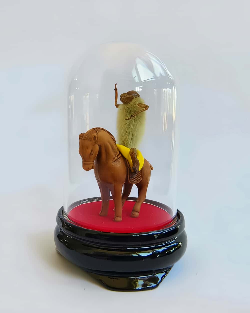 Beijing Hairy Monkey Figurines Handcrafted Miniature Folk Art with Natural Materials