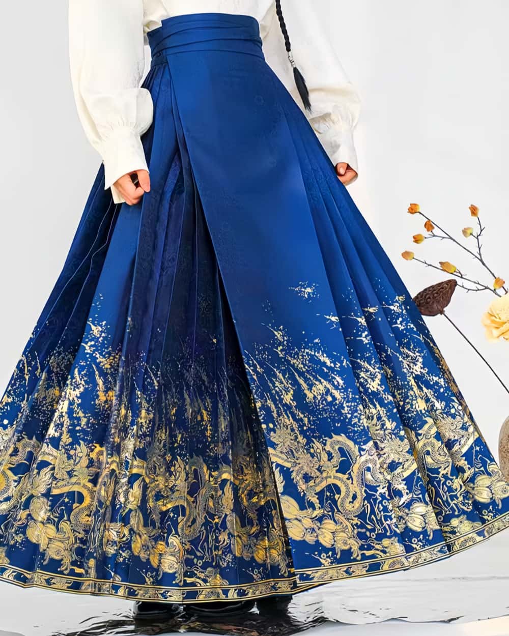 Mamianqun Cheongsam Skirt Chic Hand Embroidered Elegance Versatility Vintage-Inspired Timeless Elegance