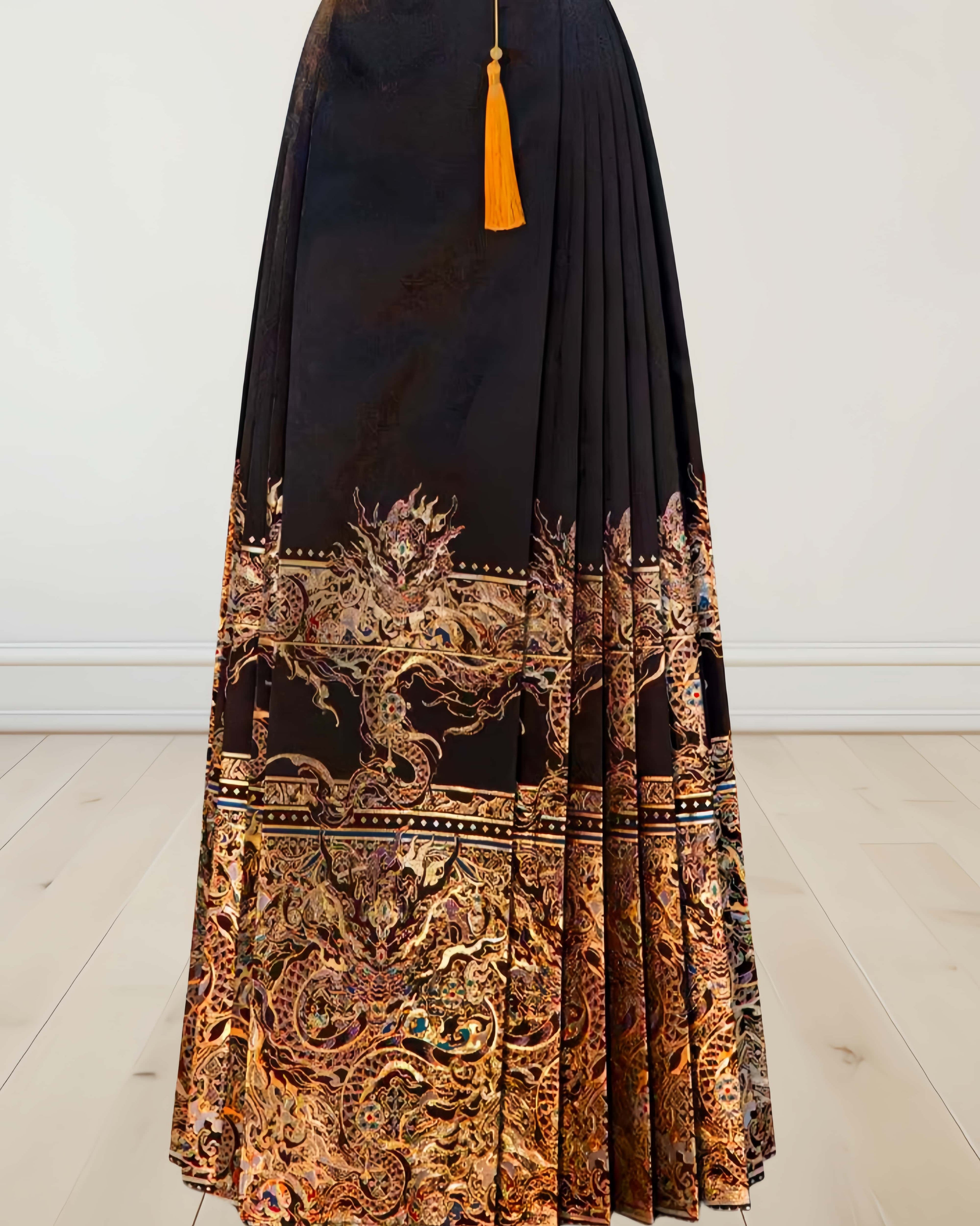 Mamianqun Cheongsam Skirt Chic Hand Embroidered Elegance Versatility Vintage-Inspired Timeless Elegance