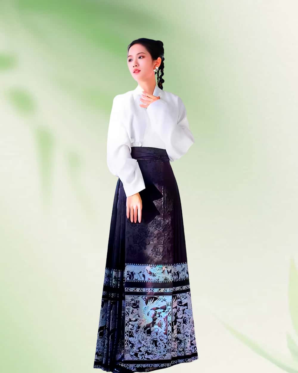 Mamianqun Cheongsam Skirt Chic Hand Embroidered Elegance Versatility Vintage-Inspired Timeless Elegance