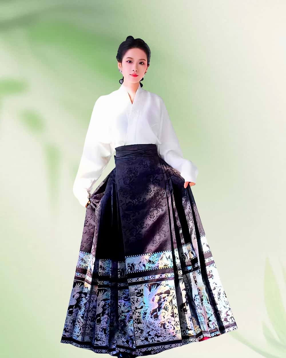 Mamianqun Cheongsam Skirt Chic Hand Embroidered Elegance Versatility Vintage-Inspired Timeless Elegance