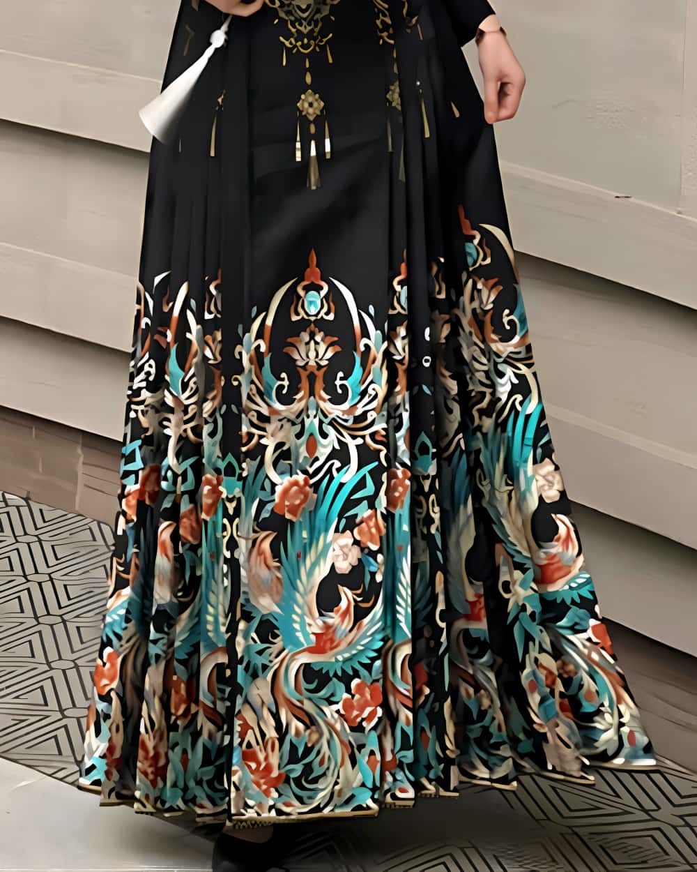 Mamianqun Cheongsam Skirt Chic Hand Embroidered Elegance Versatility Vintage-Inspired Timeless Elegance