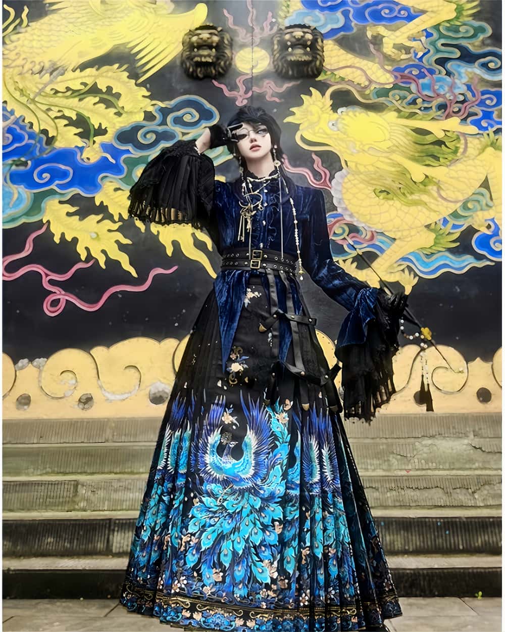 Mamianqun Cheongsam Skirt Chic Hand Embroidered Elegance Versatility Vintage-Inspired Timeless Elegance