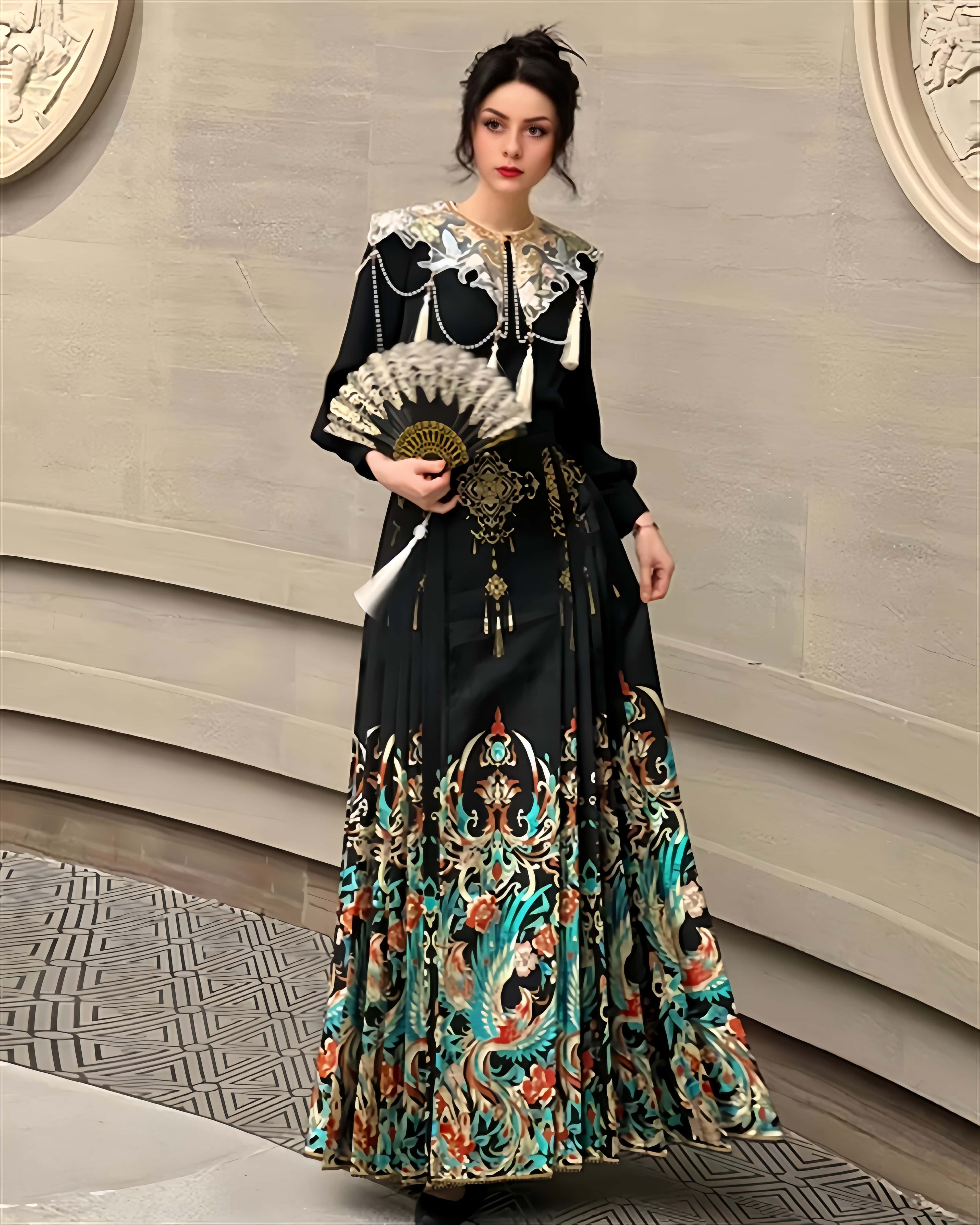 Mamianqun Cheongsam Skirt Chic Hand Embroidered Elegance Versatility Vintage-Inspired Timeless Elegance