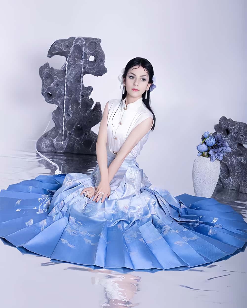 Mamianqun Cheongsam Skirt Chic Hand Embroidered Elegance Versatility Vintage-Inspired Timeless Elegance